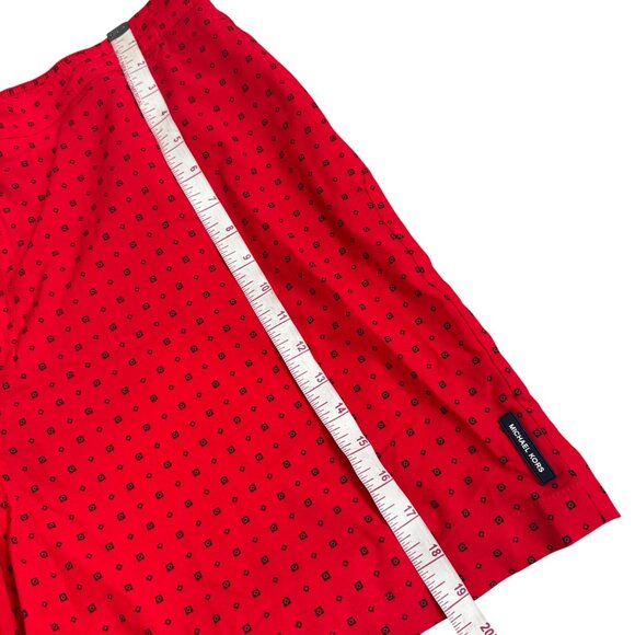 Michael Kors Mens Red Patterned Swim Shorts XXL Drawstring Closure lightweight - Picture 8 of 12